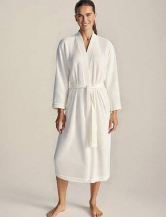 JBS of Denmark Jbs Of Dk Waffel Bathrobe Fsc - White - XXL