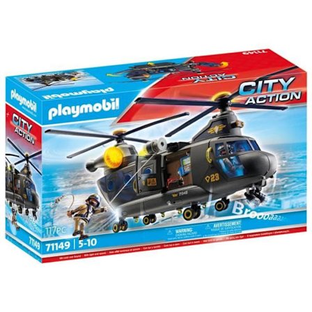 PLAYMOBIL 71149 Special Forces Transport Helikopter, Poliser, City Action, Elite Unit, 117 stycken, 5 år och uppåt