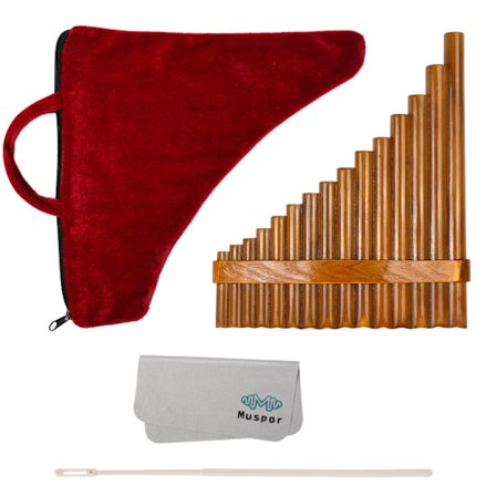 Håndlavet Panfløjte 15 Naturlige Bambusrør Traditionelle Instrument Slippers