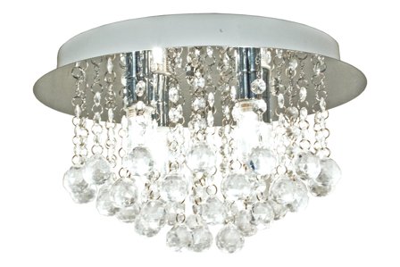 Aneta Lighting TERESA plafond bad, krom/klar, IP44, 4x33W G9