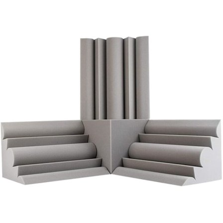 Absorptions-Skum Hjemmebiograf Hjørne Lydisolering Bomuld Akustiske Skum Fliser Paneler, Grå