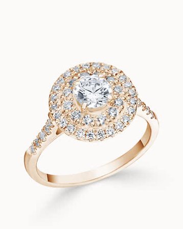 Rosettring Miranda 18K Rose Gull - Forlovelsesringer & Gifteringer hos Vanbruun