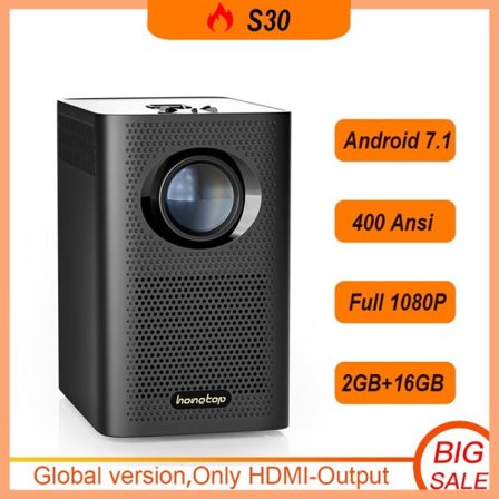 S Portable 1080P Home Theater Video LED Bluetooth Mini Projector Android 10.0 Projector