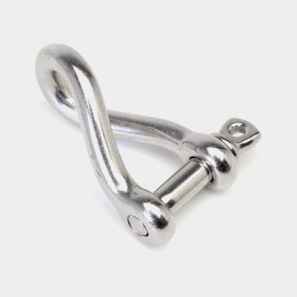 Grillete giratorio Seldén Twisted, Ø8 mm, 40 mm, acero inoxidable, con tornillo de mariposa roscado