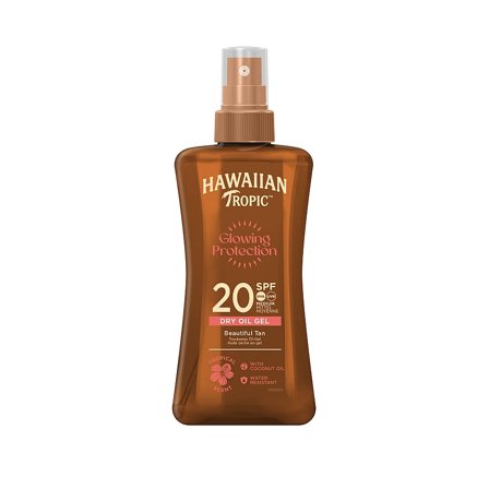 Hawaiian Tropic Glowing Protection Dry Oil Gel SPF20 200 ml, Skincare, Solcreme, Solcreme Til Ansigtet