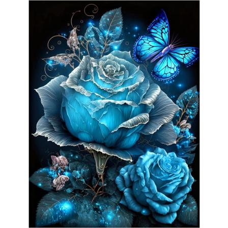 Butterfly Rose Diamond Malersæt til voksne, 12x16 tommer, ZQKLA