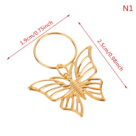 10 st hårfläta ihåliga fjäril Dread Dreadlock Beads Clips R