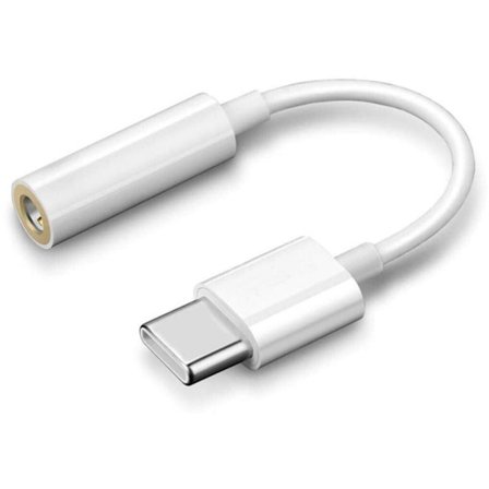 USB-C till 3.5mm adapter till Samsung S20 S21 S22 vit