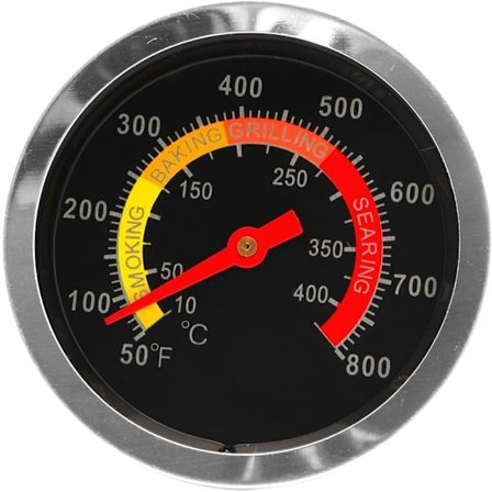 BBQ-termometer i rostfritt stål Grilltermometer Röktermometer Temperaturmätare 10-400°C Rostfritt stål