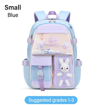 Skoletaske tegneserietaske BLÅ LILLE