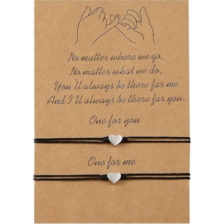 2 st Pararmband Pinky Promise Långdistans Matchande Bästa Vän Vänskapsarmband