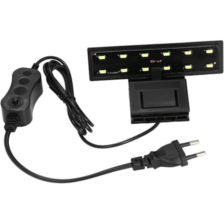 Ultra-tynn akvarie LED-lys Ultra Bright Clip-on belysningslampe 12 LED-er for akvarium fiskebolle 5W