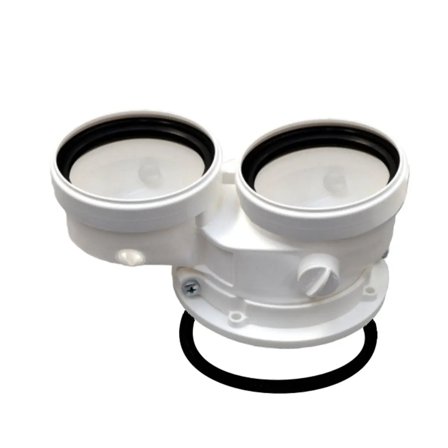 Kit sdoppiato scarico fumi tubi separati 80/80 per caldaie a condensazione Ferroli