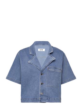 Ivy-Karmey Ss Shirt Jacket Wash Coo Blue IVY Copenhagen