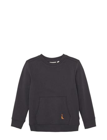 Pocket Sweatshirt Sweat-shirt Genser Svart Tom Tailor*Betinget Tilbud