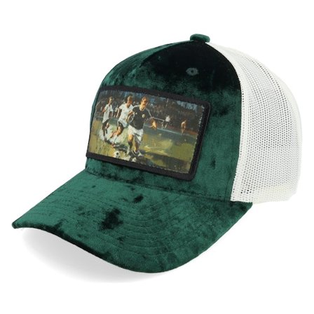 Calza Pennello - Green - trucker - Cap - Playing Football Velvet Green/Ivory A-Frame Trucker - Hatstore
