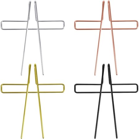 4-pakning Boksideholdere for Lesing Metall Notebok Clip Bokåpner Holder Håndfri Notestativ Lesetilbehør Gaver til Bokelskere