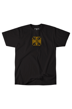 T-Shirt West Coast Choppers Parts Schwarz/Gelb XL