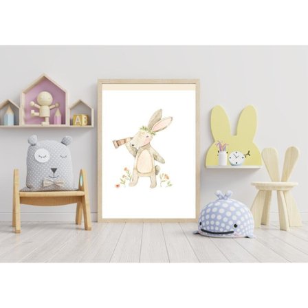 Barnrum Kanin Affisch 21×30 CM
