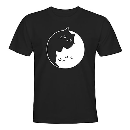 Katt Yin Yang - T-SHIRT - HERR