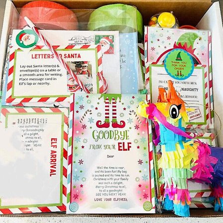 Elf rekvisita kit 12/24 dagar av julen Elf aktiviteter Elf nedräkning barn present