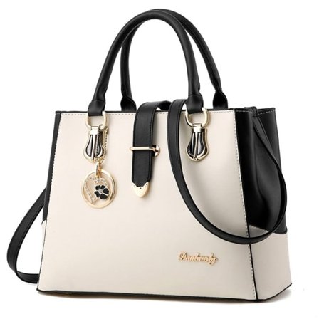 Ny koreansk mode axelväska i PU-läder vit