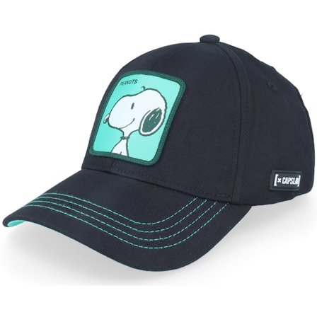 Capslab - Peanuts Snoopy Black Nu1 Adjustable Adjustable Black Cap - @ Hatstore
