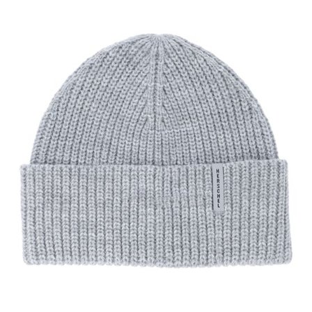 Herschel - Grå cuff Beanie - Watch Cap Vertical Id Beanie Heather Light Grey Cuff @ Hatstore