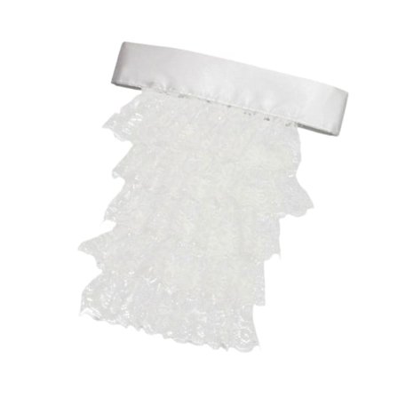 Viktoriansk Volangkrage Steampunk Stilren Vit Mångsidig Falsk Krage Scen 4 Lager (5 Lager)