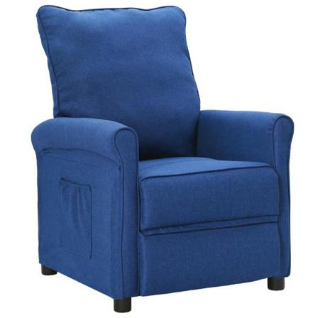 Vidaxl Reclinerfåtölj Blå Tyg Blå