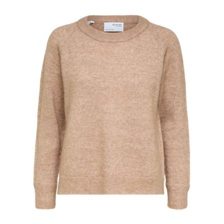 Selected Femme Lulu ls knit o-neck amphora inbo, Dame Striktrøjer