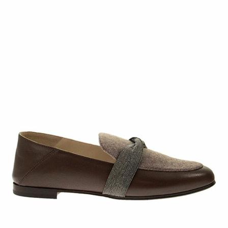 Fabiana Filippi, loafers Bruin, Dames, Maat:40 EU,leer