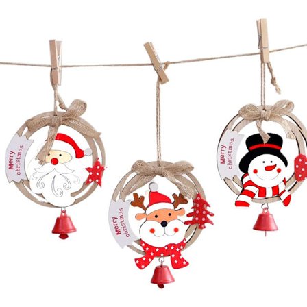 3 kpl joulukuusen koristeita joulupuusta valmistettuja käsintehtyjä juhlatavaroita