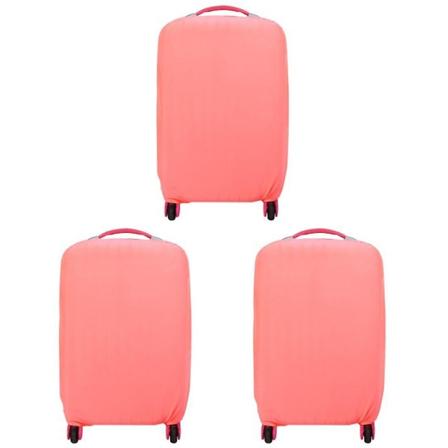3 kpl Joustava Matkalaukku Peite Matkalaukku Trolley Case Suojaava Pölyltä Suojaava 22-24 Tuumaa (vaaleanpunainen)3pcsM 3pcs M