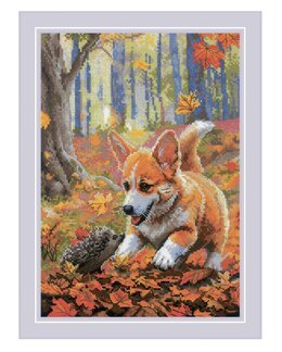 Stickpackung Bild Begegnung im Wald - Riolis