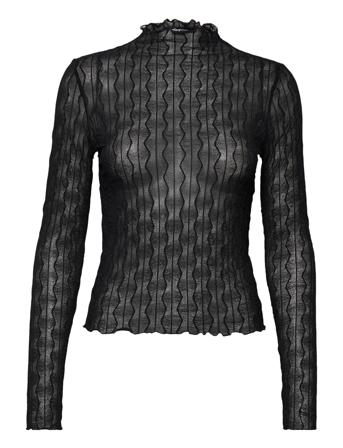 Everly Top T-shirts & Tops Long-sleeved Musta Gina Tricot