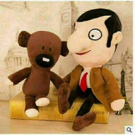 30 cm Mr. Bean & Teddybjørn Plysjdukke - Klassisk Myk Leke Gave til Barn (FMY)