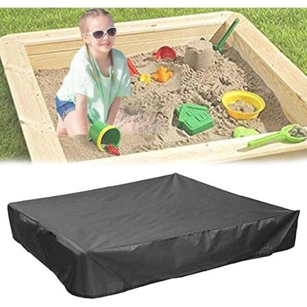 Hiekkalaatikon cover kiristysnyörillä, neliömäinen cover , rantahiekkalaatikko, vedenpitävä uima-altaan cover vihreä (59,05" X 59,05", musta)