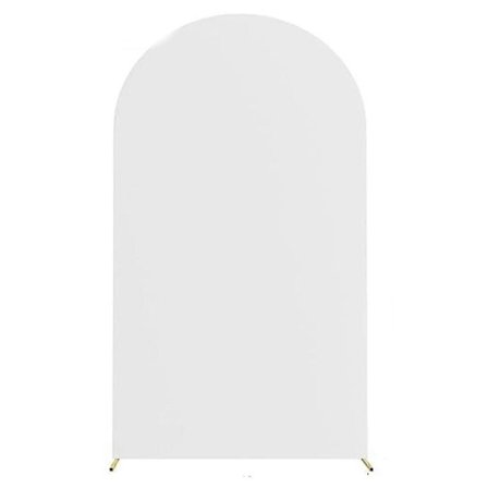 6FT 80x180cm U-Formad Bakgrund Båge Ramställning Elastiskt Skydd för Bröllopsceremoni Födelsedagsfest (LGL)