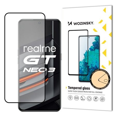 Wozinsky Superhård fuld limet hærdet glas fuld skærm med ramme Case Friendly Realme GT Neo 3 Black