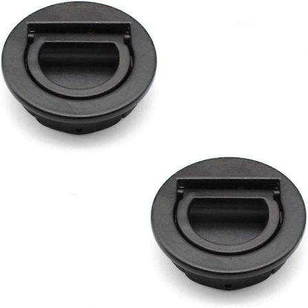 Innfellte lukehåndtak, båtlukehåndtak, marinehåndtak for skuffer, skap, svart, 4*1,2 cm