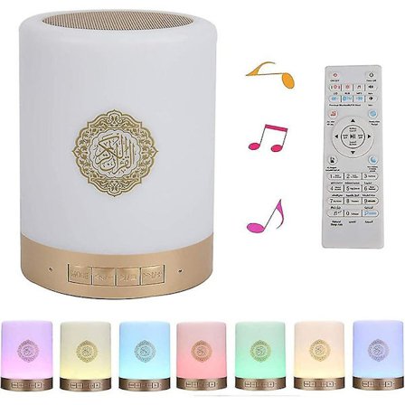 Quran Høyttaler Bluetooth Høyttaler Med Flere Oversettelsersmart Touch Bærbar Led Lampe Med Fjernkontroll Mp3 Fm Radio Høyttaler