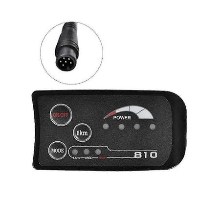 6-pin 48V S810 E-cykel LED Display Meter Ip65 Uart til Elektrisk Cykel Elektrisk Cykel Meter