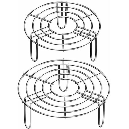 Pieces Rustfritt Stål Dampskipsrist Rund Matlagningsrist Trykkokerstativ Dampingrist Kjølerister