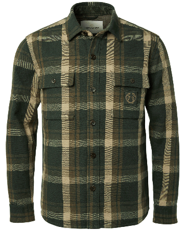 Chevalier Axe Overshirt Men Green Checked