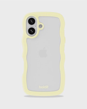 HOLDIT Wavy Case iPhone 16 Lemonade/Transparent, Tøj & Bolig, Elektronik, Telefon & Mobiltilbehør