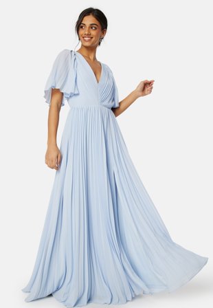 Bubbleroom Occasion Pleated Slit Gown Klær