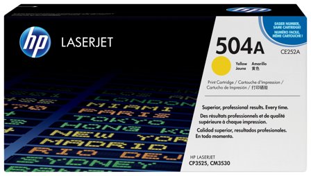 HP 504A gul LaserJet-tonerkassett, original, 883585595716