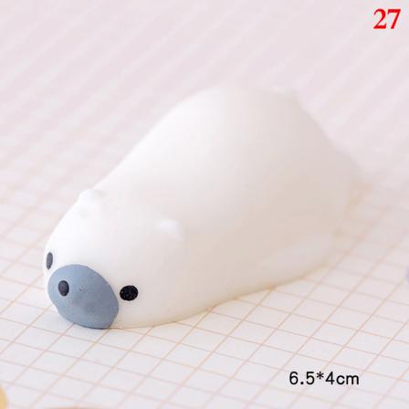 Kawaii Animal Soft Mochi Fidget Toys Antisensoriska Leksaker För Adu
