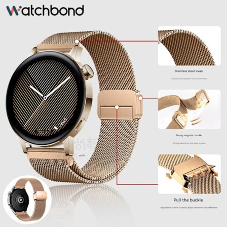 Sommer Hot Sale Urrem til Garmin Venu 2 Plus/Venu Sq/Vivoactive 5/Vivomove 3, Rustfrit Stål Metal Mesh 20mm Quick Release Håndledsrem